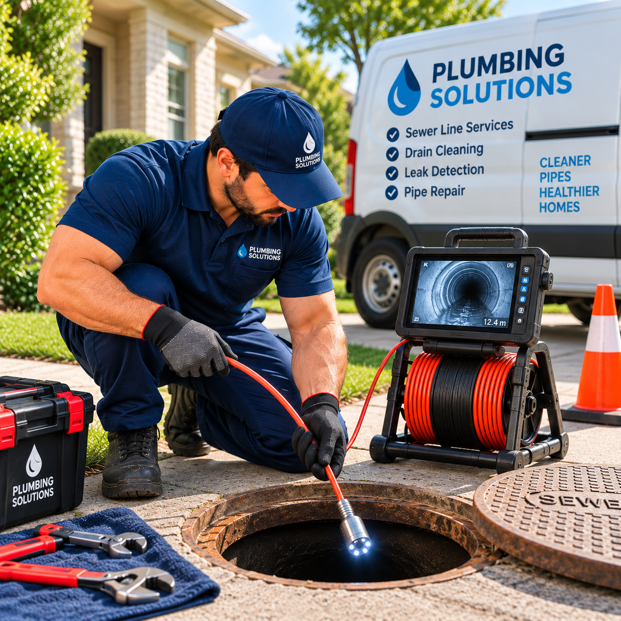 Sewer camera inspection